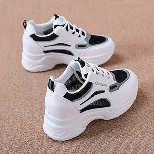 Scarpe da 2024 sportive con suola spessa a molla a maglia altezza interna casual da donna scarpe casual per <span class=keywords><strong>sneakers</strong></span> pesanti - Product Image 5