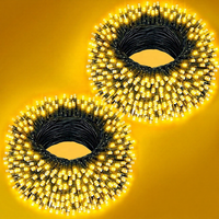Guirlandes lumineuses LED imperméables pour l'extérieur, lumières de Noël basse tension pour la cour, le centre commercial