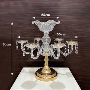 เชิงเทียนสีทองสไตล์ยุโรปแบบทันสมัยทำจากอะคริลิคประดับโต๊ะทำจากคริสตัลสำหรับงานแต่งงานงานเลี้ยงโรงแรมดีไซน์โรแมนติกคุณภาพสูง - Product Image 3