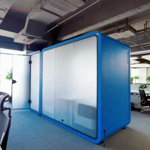 Cabine de réunion de bureau simple/multiplaces avec bureau d'ordinateur pour le travail privé, cabine insonorisée silencieuse pods de bureau - Product Image 2