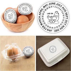 Pegatinas de huevos puestos en fecha, pegatinas de huevos frescos de granja, etiquetas de cartón de <span class=keywords><strong>pollo</strong></span> de huevo para embalaje de mercado de agricultores - Product Image 3