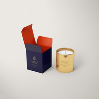Boîte cadeau personnalisée Boîte à bougie biodégradable Vente en gros Boîte à bougie en cire de soja biologique avec logo personnalisé