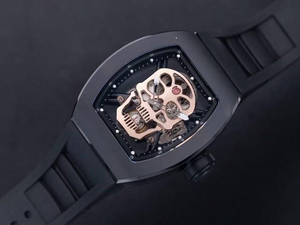 Reloj Mecánico de Hombre con Diseño de Calavera, de Fibra de Carbono, Forma Tonneau, para Negocios y Deportes - Product Image 4
