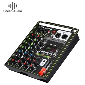 GAX-MJ4 Professional 4-channel mixer mobile phone live broadcast mixer,computer recording, home KTV audio equipment