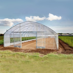 دفيئة كبيرة أحادية الامتداد من غشاء البولي إيثيلين مع إطار فولاذي مغلفن بالغمس الساخن وتهوية جانبية - Product Image 3