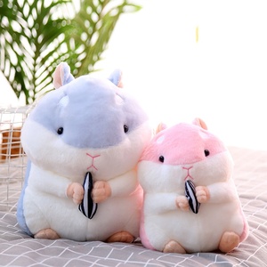 Muñeca de hámster <span class=keywords><strong>gordo</strong></span> súper adorable, mascota de ratón bonita, juguete de peluche de algodón PP, semillas de melón bordadas, regalo, función de edredón - Product Image 2
