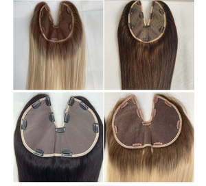 Extensiones de Cabello Remy Brasileño de Venta Caliente, Peluca con Clip, Toupee con Base de Encaje en U, Diseño Lateral Derecho - Product Image 6