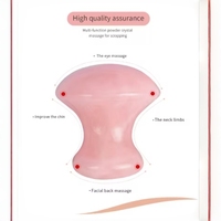Planche à gratter en quartz rose champignon Gua Sha Guasha Outil de massage du visage Rouleau de jade de qualité supérieure
