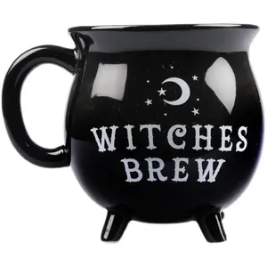Witches Brew Black Ceramic Cauldron Mug Custom Mugs Giftware