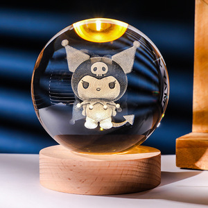 PJhonor 12 Constellations 12 <span class=keywords><strong>Signes</strong></span> du Zodiaque 6cm 8cm Sphère LED Lumineuse Système Solaire Lune Saturne Planète Cristal Gravé au Laser 3D - Product Image 4