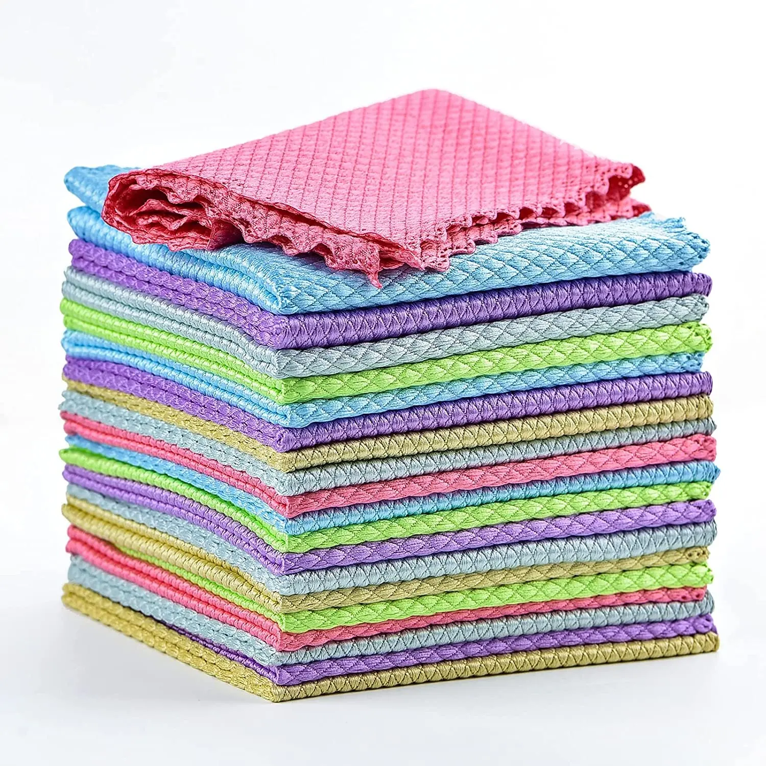 Super water absorption ability microfiber kitchen cleaning cloth wiping rags bulk wholesale