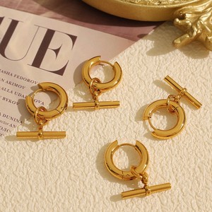 Conjunto de Joyería de Lujo de Doble Capa con Hebilla OT, Collar Apilable y Pendientes, Cadena Dorada Versátil para Clavícula de Mujer - Product Image 2