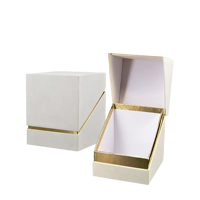 Boîte cadeau personnalisée noire pour bougie avec insert pour bougie en pot, cadeaux de détail, impression de logo personnalisé, OEM ODM, vente en gros