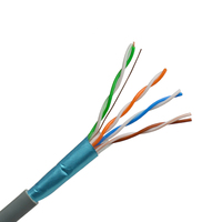 Câble réseau SIPU SP-W5U002 0,5 mm CCA 24AWG FTP Cat5e LAN 305 m (1000 pi) gaine PVC paire torsadée fibre optique OM3