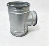 Raccord de ventilation en métal pressé à 45/90 degrés avec coussinet en caoutchouc pour connexion de conduits