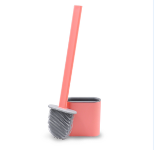 Household Mini Silicone Toilet Brush <strong>Cleaner</strong> <strong>Tool</strong> for Bathroom Cleaning Silicone Toilet Brush Wall Mounted and Holder Sets - Product Image 1