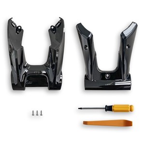 Mercedes-Benz C-Class Steering Wheel Trim Kit Black <b>Plastic</b> Sports Style Decorative <b>Frame</b> For Flat Bottom Steering Wheel - Product Image 1