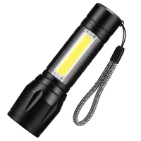Lampe torche LED COB en alliage d'aluminium, rechargeable par USB, zoomable, mini lampe de poche avec clip pour situations d'urgence, cadeau