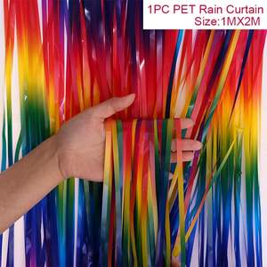 Vente chaude métallique <span class=keywords><strong>frange</strong></span> toile de fond clinquant chaîne feuille rideau porte pour mariage et fêtes d'anniversaire nouveauté prix usine - Product Image 4