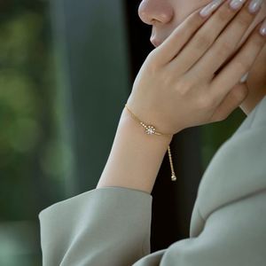 Dylam Customized Fine Fashion Jewelry Hypoallergenic S925 Silver Link Chain 5A CZ Zirconia Snowflake Pendant <b>Bangles</b> & <b>Bracelets</b> - Product Image 3