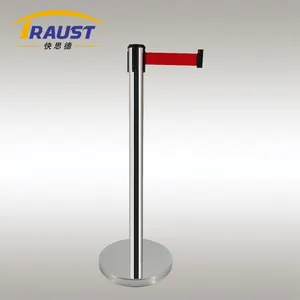 Traust Museum Station Theater Custom Line Stainless Steel Retractable Q Manager Queue Stand Belt Barrier Post Stanchions