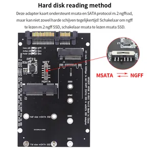 TISHRIC 2.5 Inch SATA To MSATA M.2 NGFF SSD Adapter 6.0Gbp/s Support 2-in-1 Converter Card For PC Laptop And Desktop