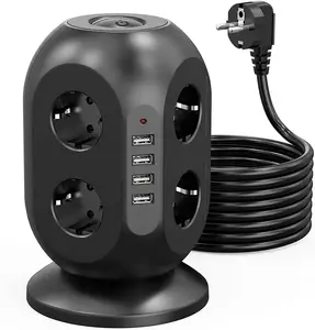 The latest tower socket expansion power supply comes with 4 ports USB power expansion sockets