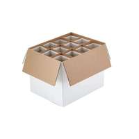 Boîte en carton ondulé recyclable personnalisée pour verres à vin, bouteilles, tasses, verrerie, emballage d'expédition, inserts sécurisés, gaufrage, revêtement UV