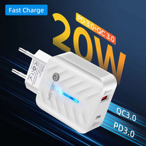 Chargeurs de <span class=keywords><strong>téléphone</strong></span> en gros, charge rapide, chargeurs de <span class=keywords><strong>téléphone</strong></span> de haute qualité, câbles de charge rapide, adaptateur secteur 20W, chargeur PD QC USB C, fabrication OEM - Product Image 2