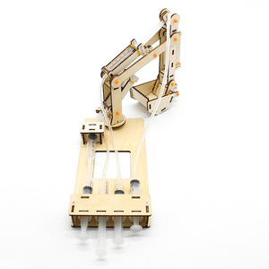 Kit de modelo de excavadora hidráulica de madera, juguete educativo STEM de operación manual para niños de 7 a 9 años, aprendizaje de ciencia e ingeniería - Product Image 4