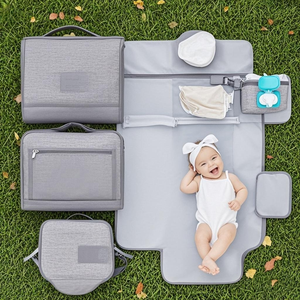 Fournitures de coussinets d'urine multifonctions portables pour bébé avec couche <span class=keywords><strong>pliable</strong></span> et conception de poche de lingette humide pour les sorties en plein air - Product Image 2