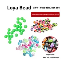 Accessoires de pêche : Perles fluorescentes DIY en plastique lumineux effet œil de poisson pour la pêche en mer et sur la plage, attirant les poissons