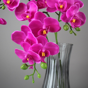 Orquídea Rosa Artificial, Rama Floral de Seda Hecha a Mano, Realista, para Decoración de Bodas, Hogar y Eventos - Product Image 3