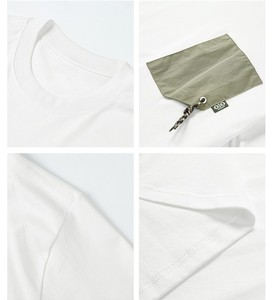 China Factory OEM Hombres Peso Pesado Gsm Algodón Logotipo Personalizado Bolsillo Delantero Camiseta para Hombres - Product Image 6