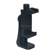 Support de téléphone portable rotatif à 360 degrés multi-angles avec pince trépied et griffe porte-accessoire pour lumière LED et microphone