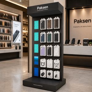 Expositor de cartón con gancho para dispositivos electrónicos, estante corrugado resistente OEM ODM para colgar accesorios móviles en tiendas. - Product Image 2
