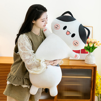 Peluche chat en forme de fromage, mignonne et grande, rembourrée en coton PP, pour câliner et dormir, cadeau d'anniversaire pour enfants, 50/70/90cm
