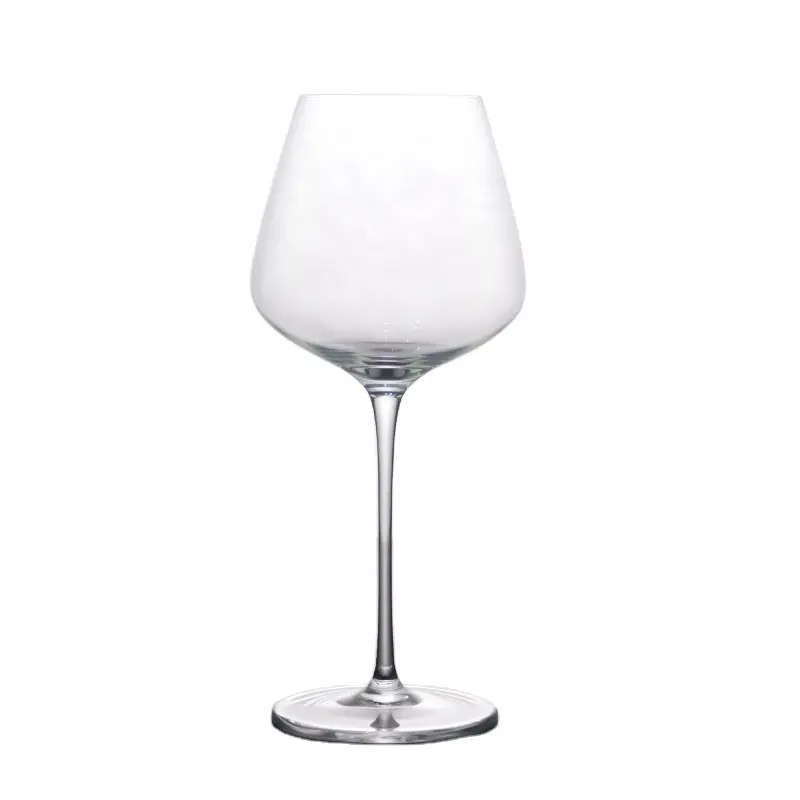 Round shaped red wine glass cup set high quality lead free clear crystal wedding wine glass