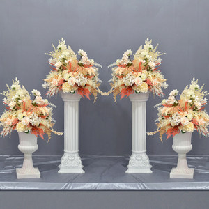 Bruiloftdecoratie hotelpodium welkomstgedeelte Romeinse zuilen bloemenballen zijden bloemen etalagedisplays Europese stijl - Product Image 1