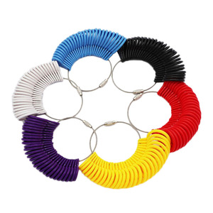 Goedkope Prijs Draagbare Lichtgewicht Hk Eu Us Sieraden Ringmaat Vingermaat Meten Cirkel <span class=keywords><strong>Ring</strong></span> Sizer Plastic - Product Image 2