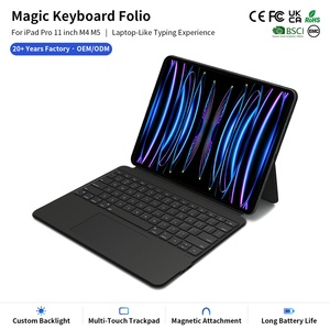 เคสคีย์บอร์ดไร้สาย New <span class=keywords><strong>Magic</strong></span> <span class=keywords><strong>Keyboard</strong></span> <span class=keywords><strong>Folio</strong></span> สำหรับ <span class=keywords><strong>iPad</strong></span> <span class=keywords><strong>Pro</strong></span> <span class=keywords><strong>11</strong></span>/12.9 นิ้ว ดีไซน์บางเฉียบ พร้อมแทร็คแพด รองรับภาษาญี่ปุ่นและเกาหลี - Product Image 1