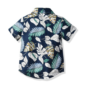 Été Congé Occasionnel Floral Manches Courtes 2-6 Ans Garçons Vêtements Ensemble Chemise Hawaïenne Garçons Avec Shorts KBLS-001 - Product Image 4