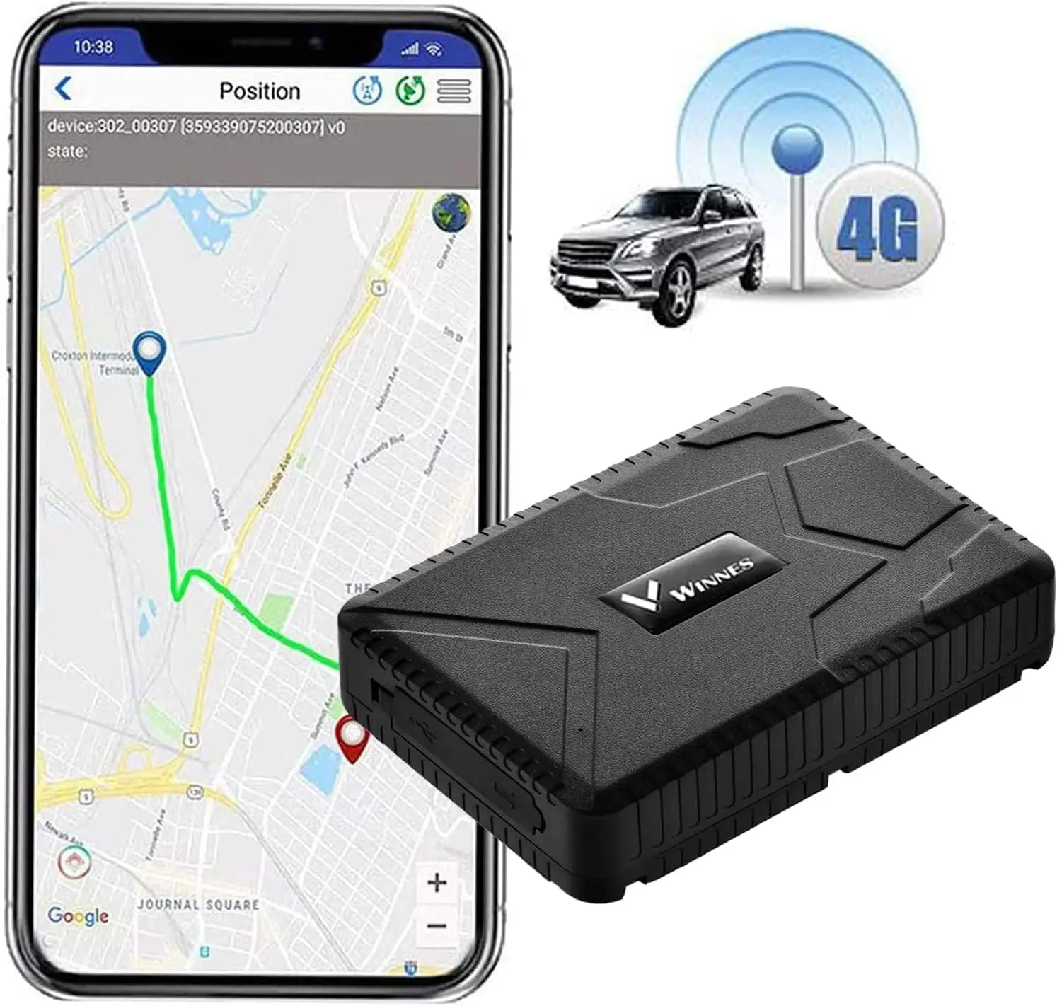 GPS Tracker for Vehicles, 4G LTE GPS Real Time Tracking Device Magnetic IP65 Waterproof Tracker for Car Rental, Fleet Management