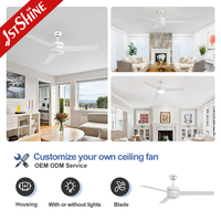Ventilatore da Soffitto Intelligente 1stshine con Luce LED, Controllo WiFi e Compatibilità Vocale, Garanzia di Qualità