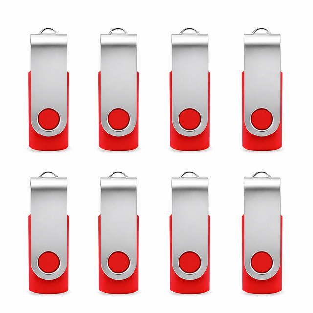New OEM Metal Swivel USB 2.0 Pendrive 32GB/64GB Custom Logo Flash Drive Promotional Business Gift 2-Year Warranty