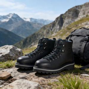 G24002W 5-дюймовые походные ботинки Golden Retriever, черные, из натуральной кожи, с защитой от скольжения, водонепроницаемые, на шнуровке, с мягким носком, для походов - Product Image 6