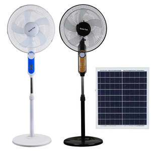 พัดลมพลังงานแสงอาทิตย์ 16 นิ้ว ชาร์จไฟได้ พร้อมแผงโซลาร์เซลล์ รีโมทคอนโทรล สำหรับใช้ภายในและภายนอกอาคาร - Product Image 1