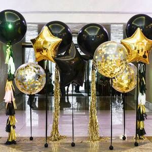 Siyah yuvarlak lateks balonlar 36 inç düğün dekorasyon helyum büyük dev balonlar doğum günü partisi dekor şişme hava topu - Product Image 3