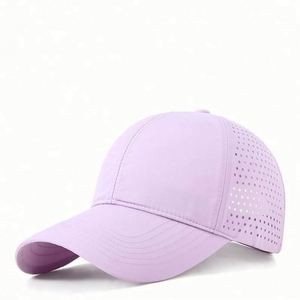 Gorra de Béisbol Deportiva Formal de Secado Rápido de 6 Paneles con Orificios Cortados con Láser, Lona Impermeable, Venta al Por Mayor - Product Image 2