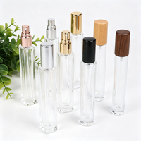 Flacons de parfum vides en verre transparent carrés et ronds de 3 ml, 5 ml, 10 ml avec logo personnalisé, rechargeables, pour échantillons de voyage et vaporisateurs de parfum